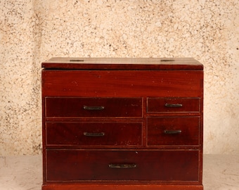 Vintage Japanese Haribako Sewing Chest, Early Showa (1927-1945) | SKU: 26M-777-1