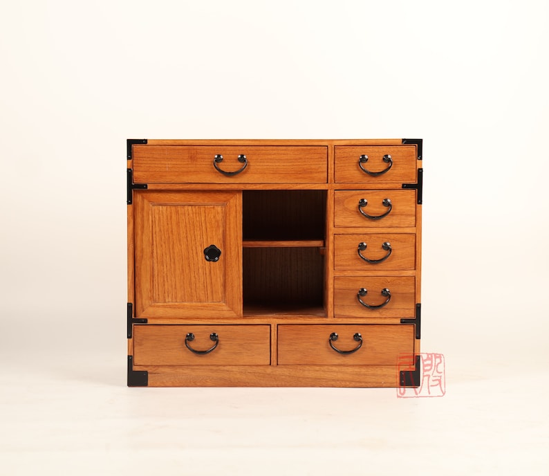 Japanese style artisan's chest, hand made with solid kiri wood. KB3 image 2