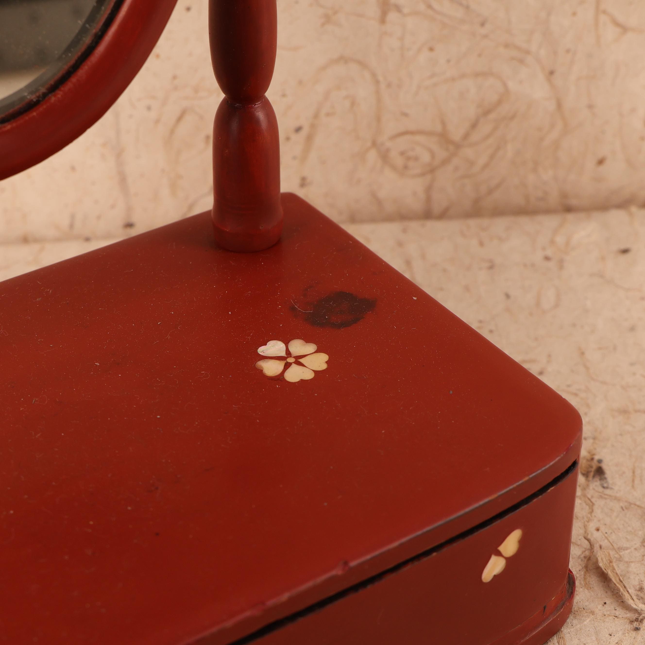 Vintage Japanese Small Kyodai Mirror - 1960s Showa Era (25D-405-3