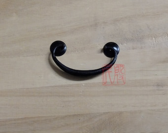 Tansu handle, warabi style, cast iron handle.  (B2)