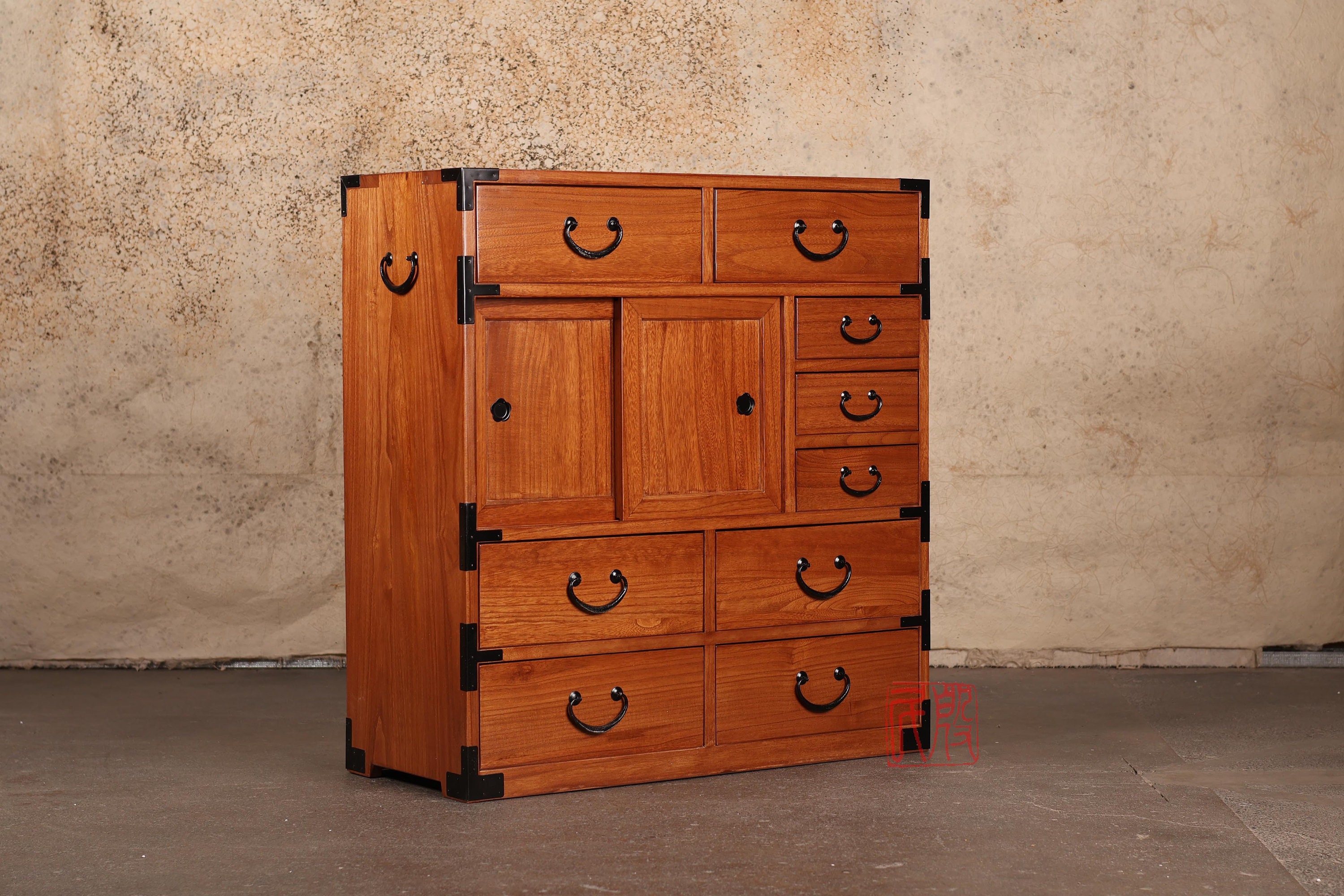Japanese Style Kiri Wood Choba Dansu, Tansu, Merchant Chest. (KB6