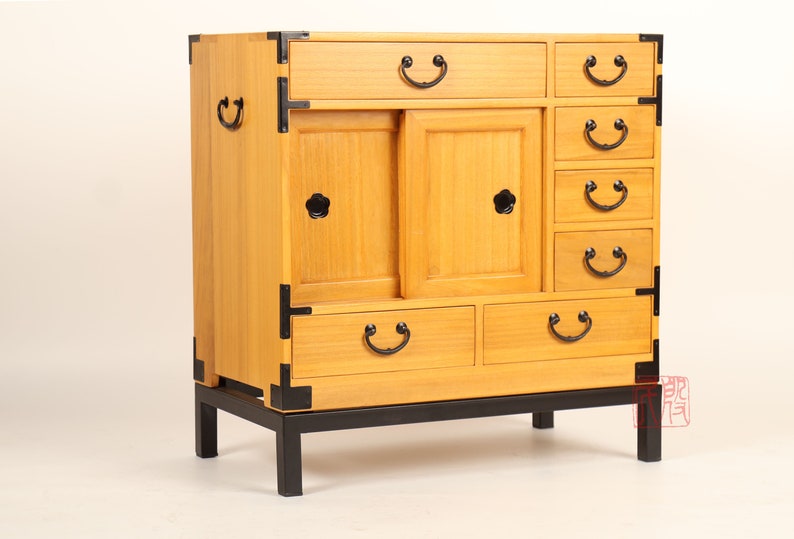 Japanese style artisan's chest, hand made with solid kiri wood. KB3 image 7