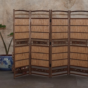 Japanischer Tsuit Divider 4 Panel Screen (24N-207-1)