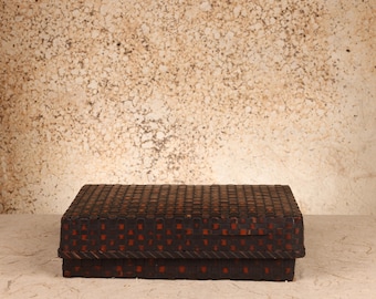 Cesta tejida japonesa antigua Kagobako, 1927-1945 (principios de la era Showa) / SKU: 26 M-984-1