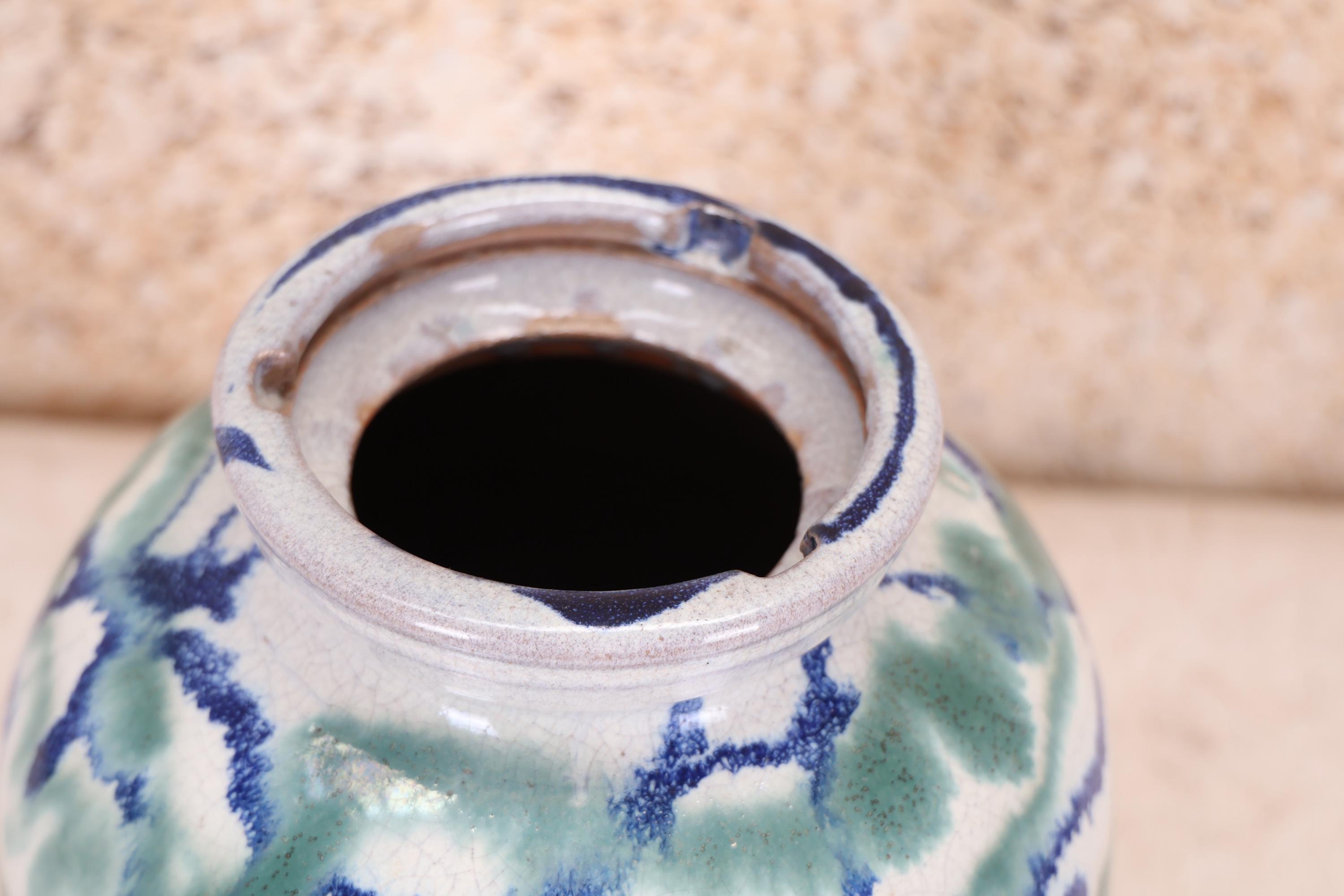 Antique Japanese Flower Vase Ceramic Kabin 