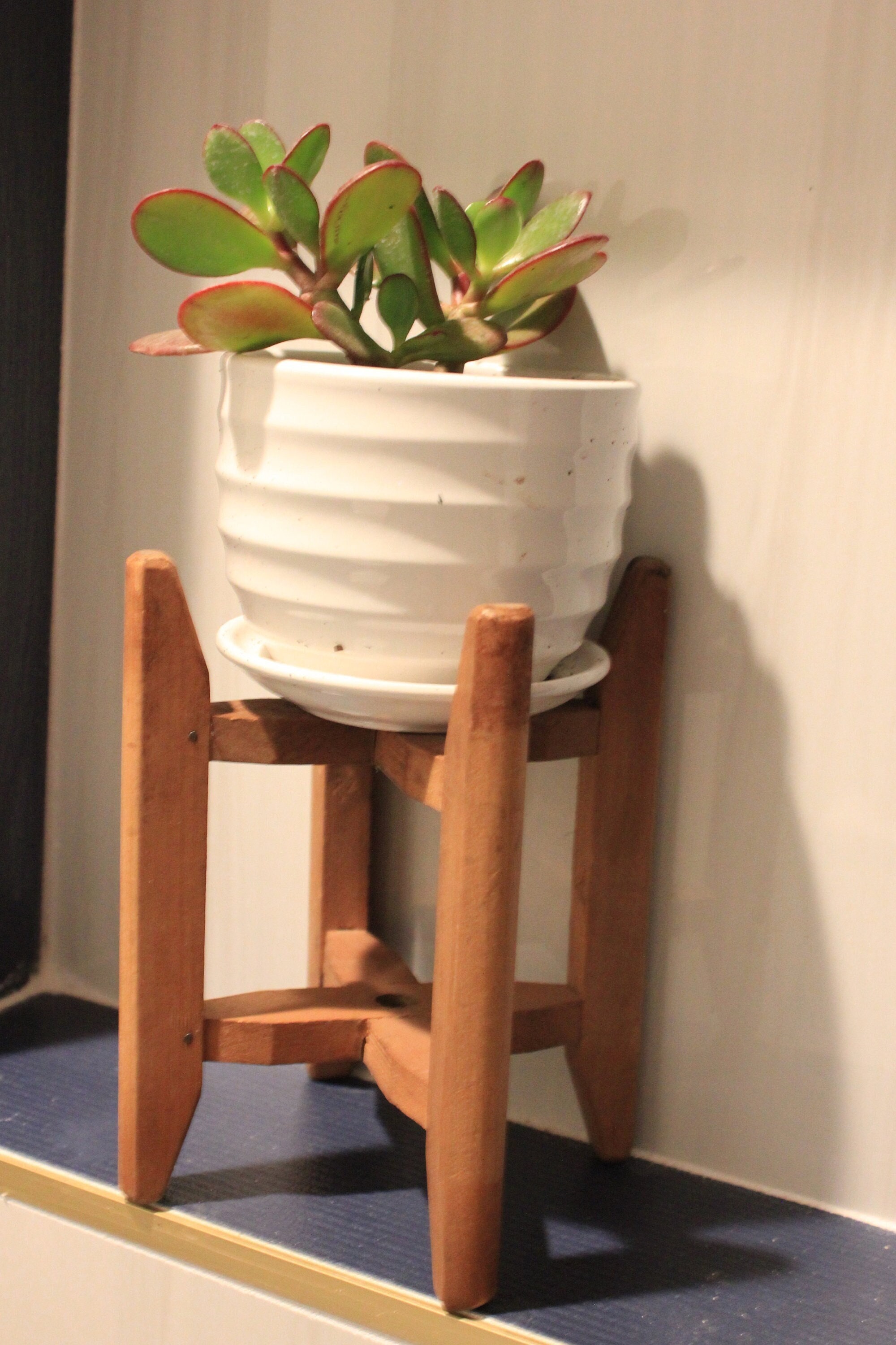 Wooden Plant Stand, Vintage Japanese Spinning Wheel (21M-575) - Etsy