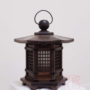 Japanese style lantern, made of solid fir wood. WL1 image 1