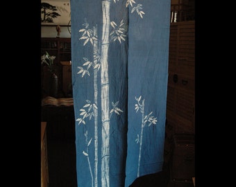 traditional cotton noren, door way curtain. (WE05-231) 35"W x 59"L