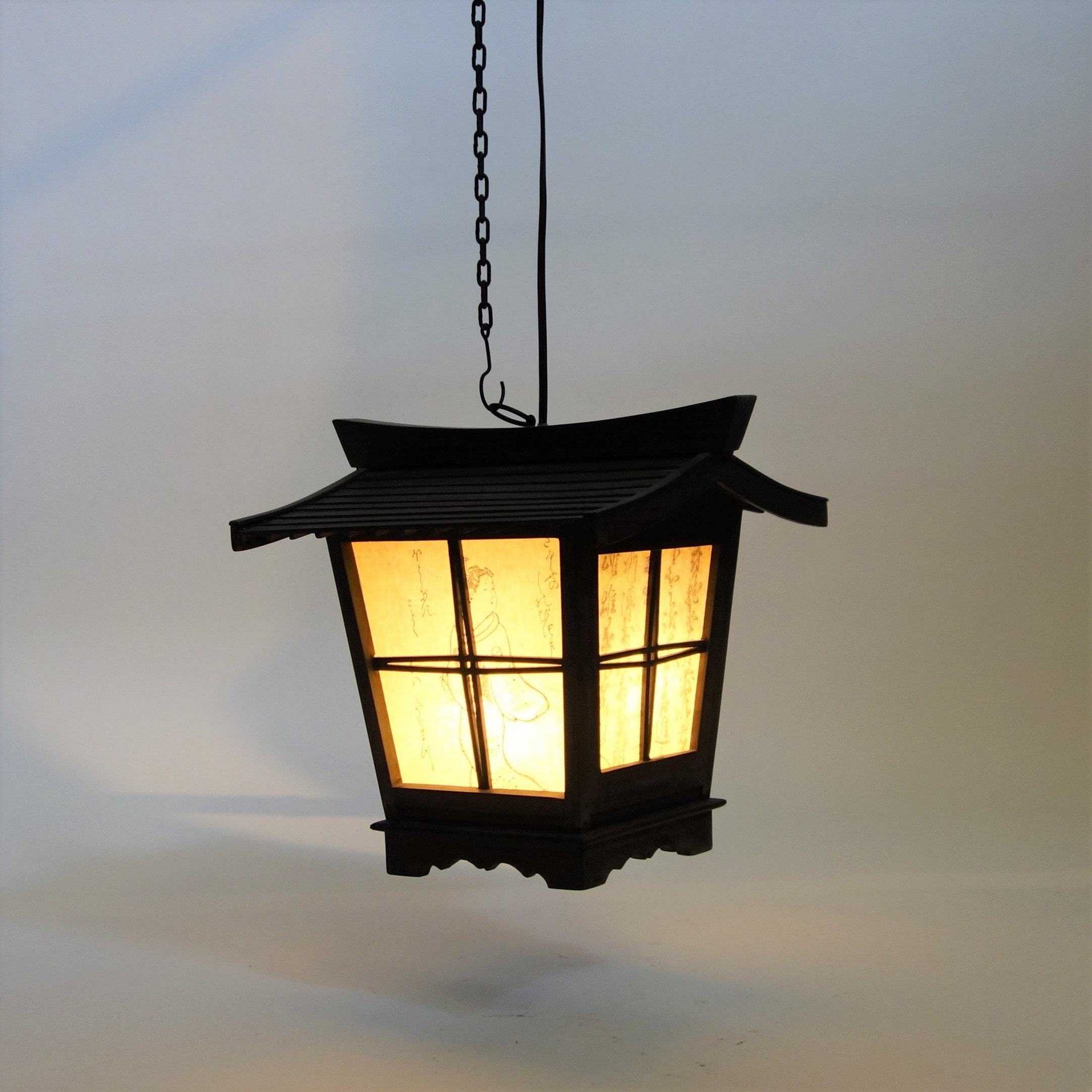 Japanese Style Lantern, Handmade With Solid Fir. (WL9) - Etsy