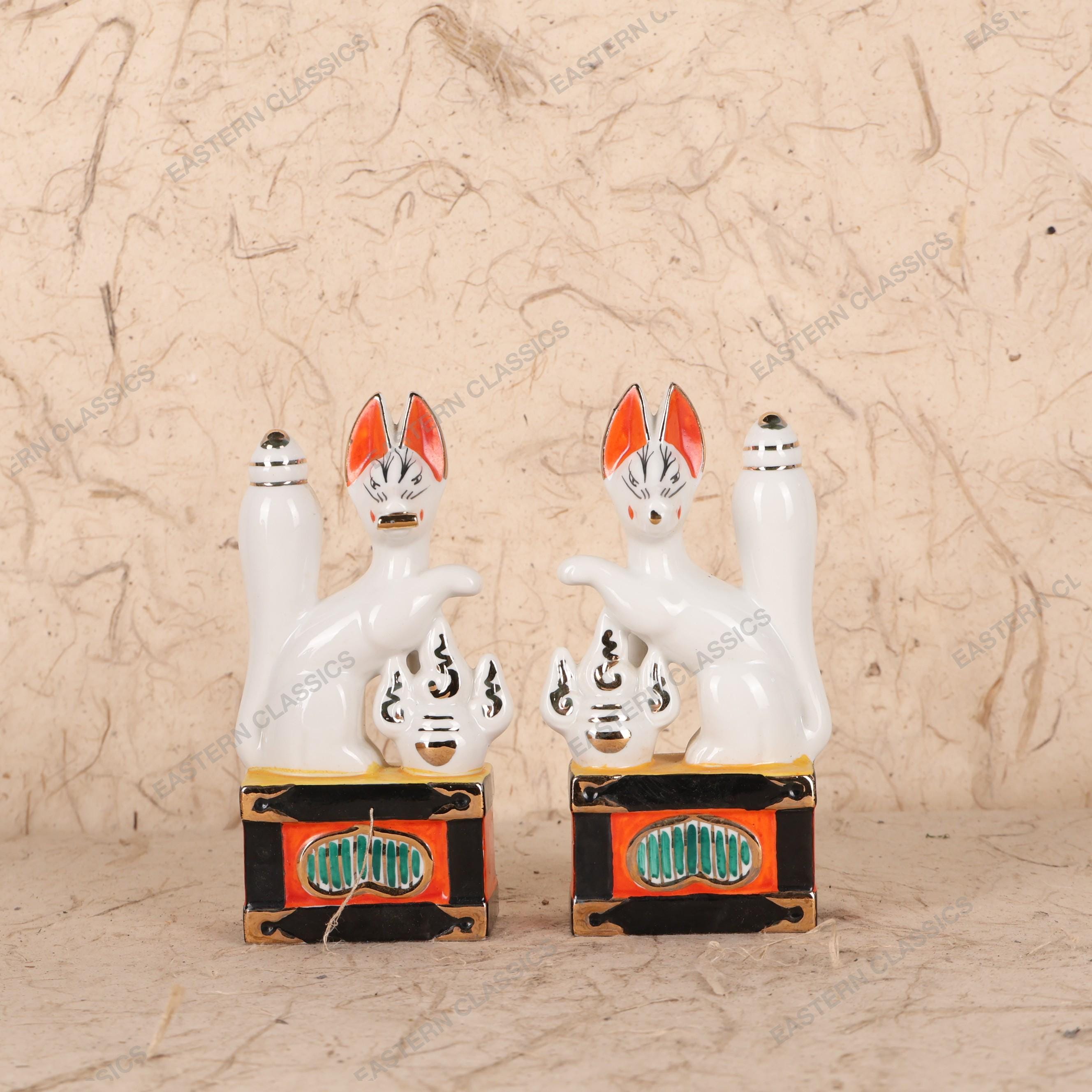 イナリページ Antique Japanese Inari Fox — Porcelain, 1920, Taisho Era (SKU: 25S