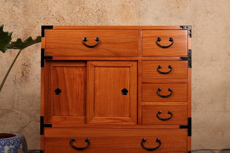 Japanese Style Kiri Wood Choba Dansu, Tansu, Merchant Chest. KB24 Etsy