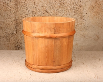 Vintage Japanese Oke Bucket, 1990 - 2018 (Heisei) | SKU: 26M-005