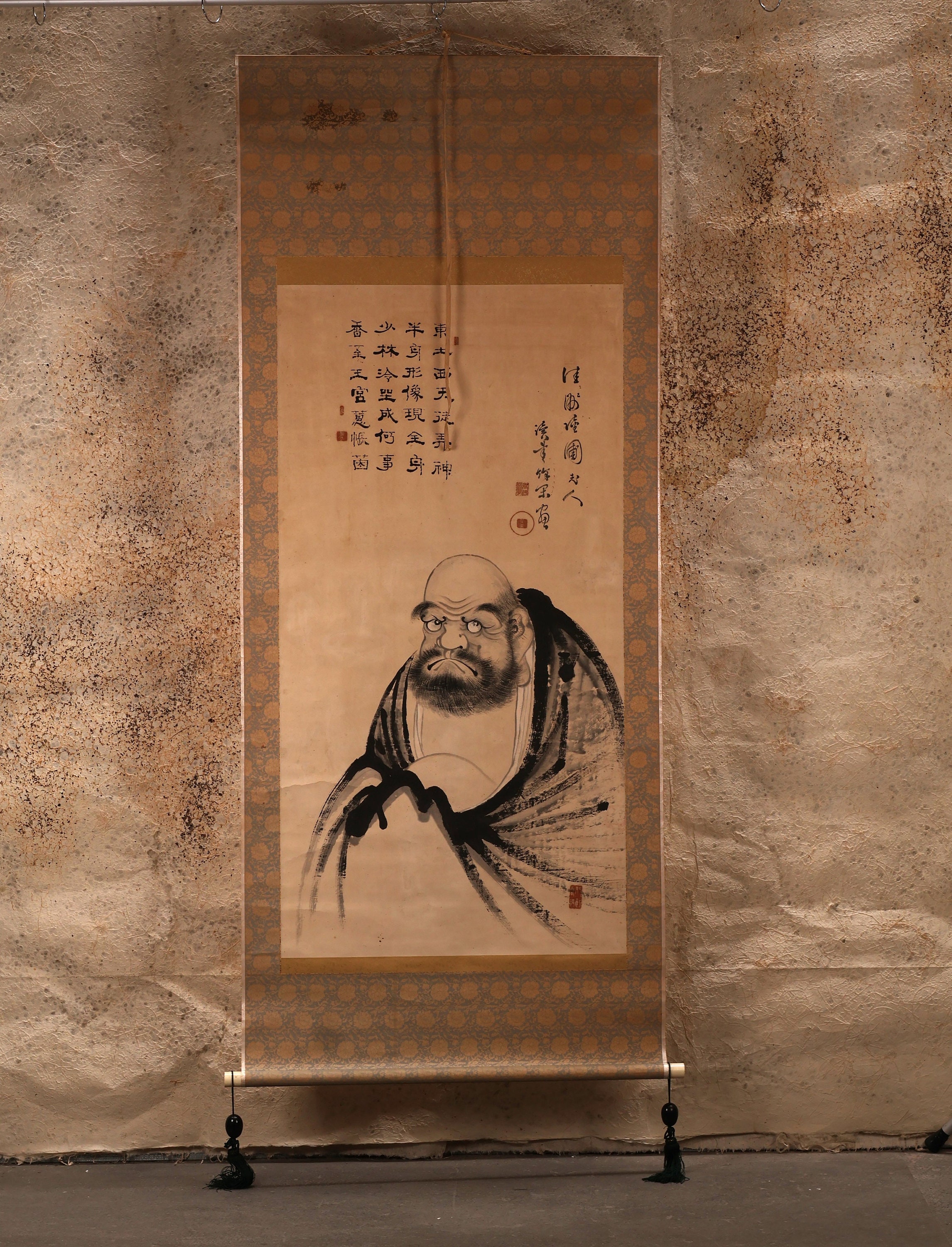 Vintage Japanese Painting, Scroll. Daruma (24A-614-3) - Etsy