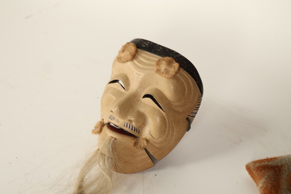 Japanese Wooden Noh Mask Okina (23O-352-2) - Etsy