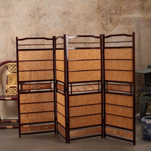 Japanischer Tsuitate Divider 4 Panel Screen (25 M-472)