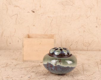 ヴィンテージ日本磁器香炉: 大正時代 青と白の香炉 - Etsy 日本