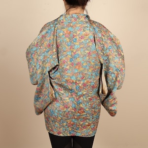 Vintage Japanese Haori Jacket, Shibori Kimono Jacket, (36-39)