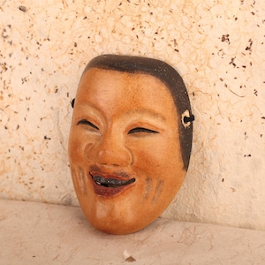 Japanese Wooden Noh Mask Ko Omote (24J-342-16)