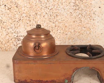 Vintage Japanese Hibachi — Copper, 1930, Showa Era (SKU: 25S-574