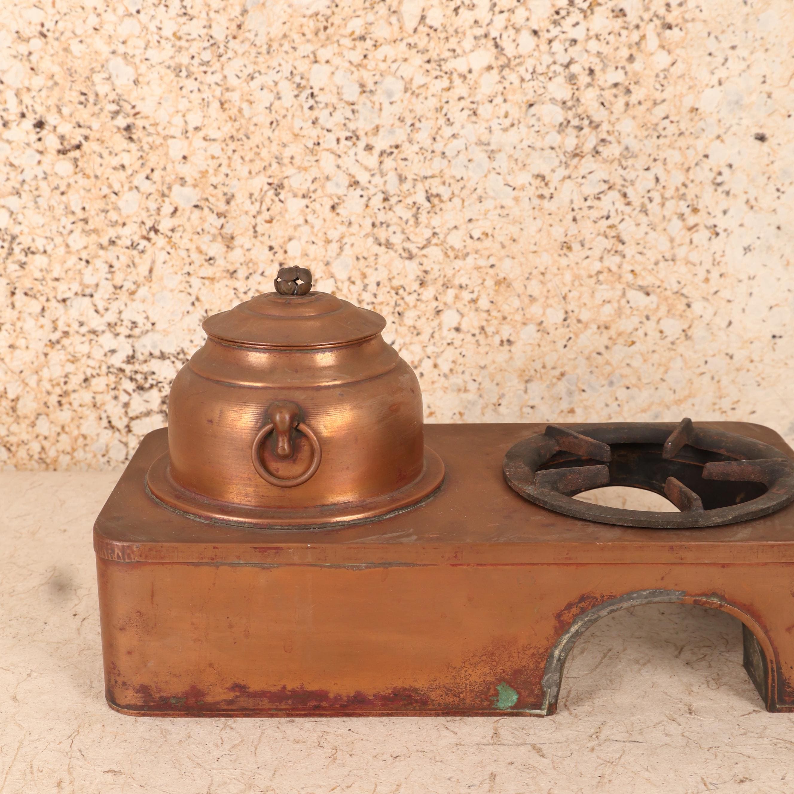 Vintage Japanese Hibachi — Copper, 1930, Showa Era (SKU: 25S-574