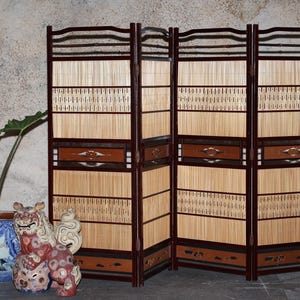 Japanischer Tsuit Divider 4 Panel Screen (24N-14)