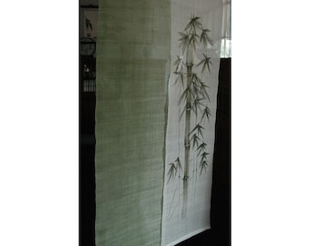 traditional linen noren, door way curtain. (05KD85) 35"W x 59"L