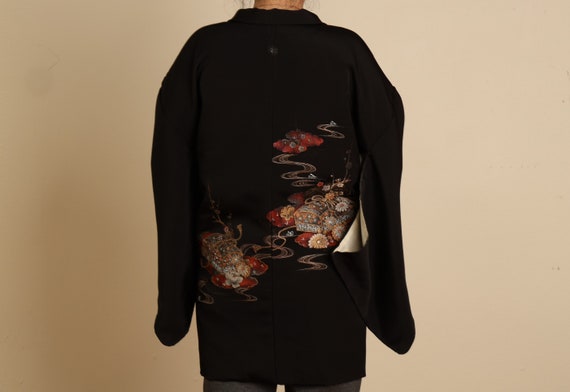 Vintage Japanese Haori Jacket, Kimono Jacket, (36… - image 4