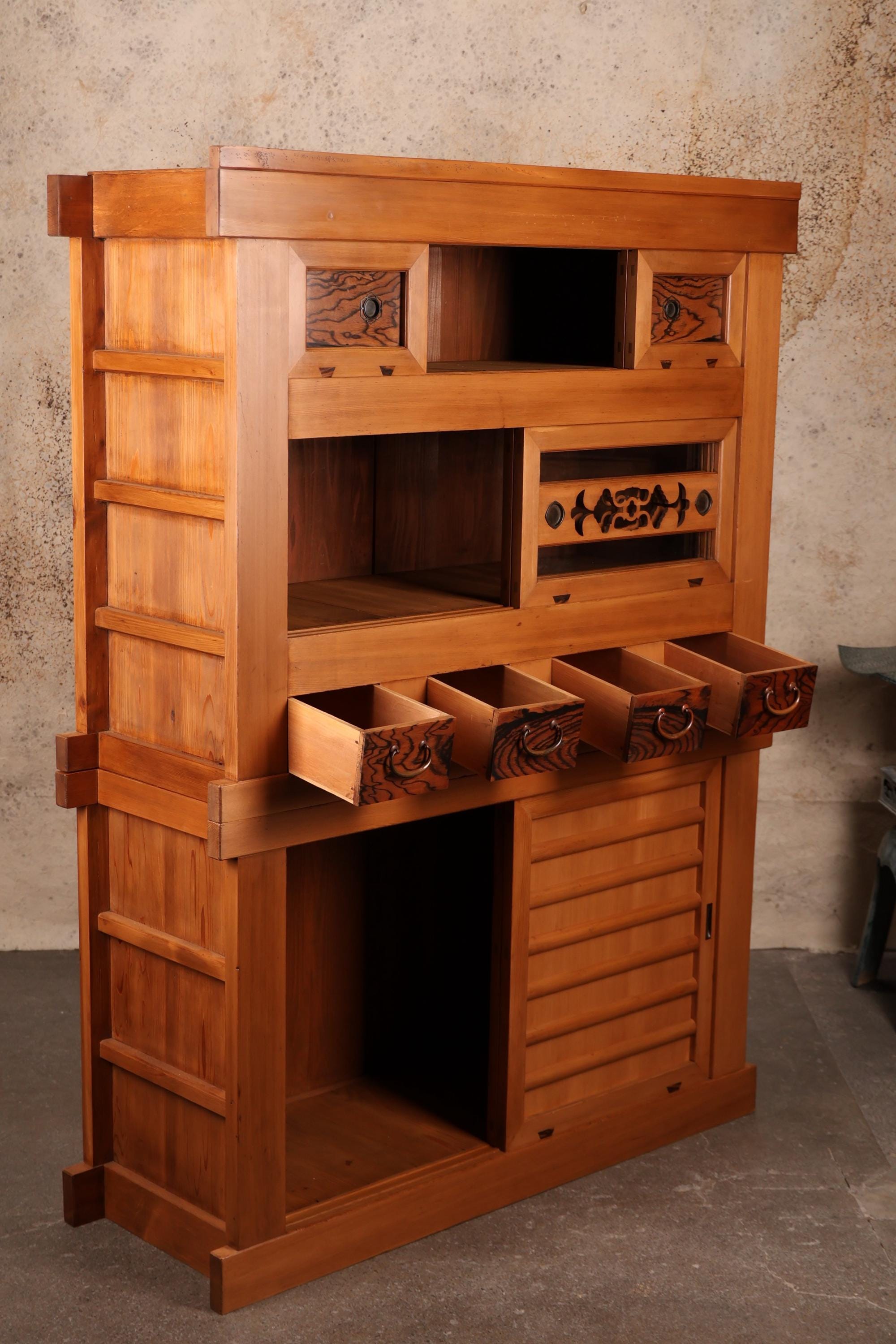 Antique Japanese Mizuya Tansu 2 Section (25M-E305) - Etsy