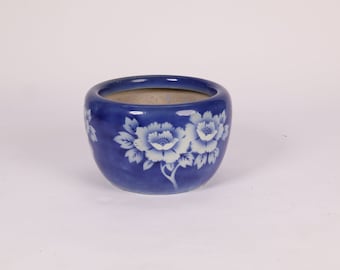ヴィンテージ 日本製 火鉢 – 青釉 桜模様 (24N-203-2) - Etsy 日本