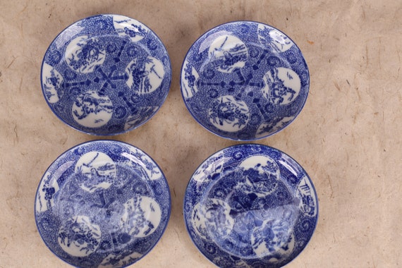 青と白の陶器セット 4点 青と白の陶器セット 4点 青と白の陶器セット 4点