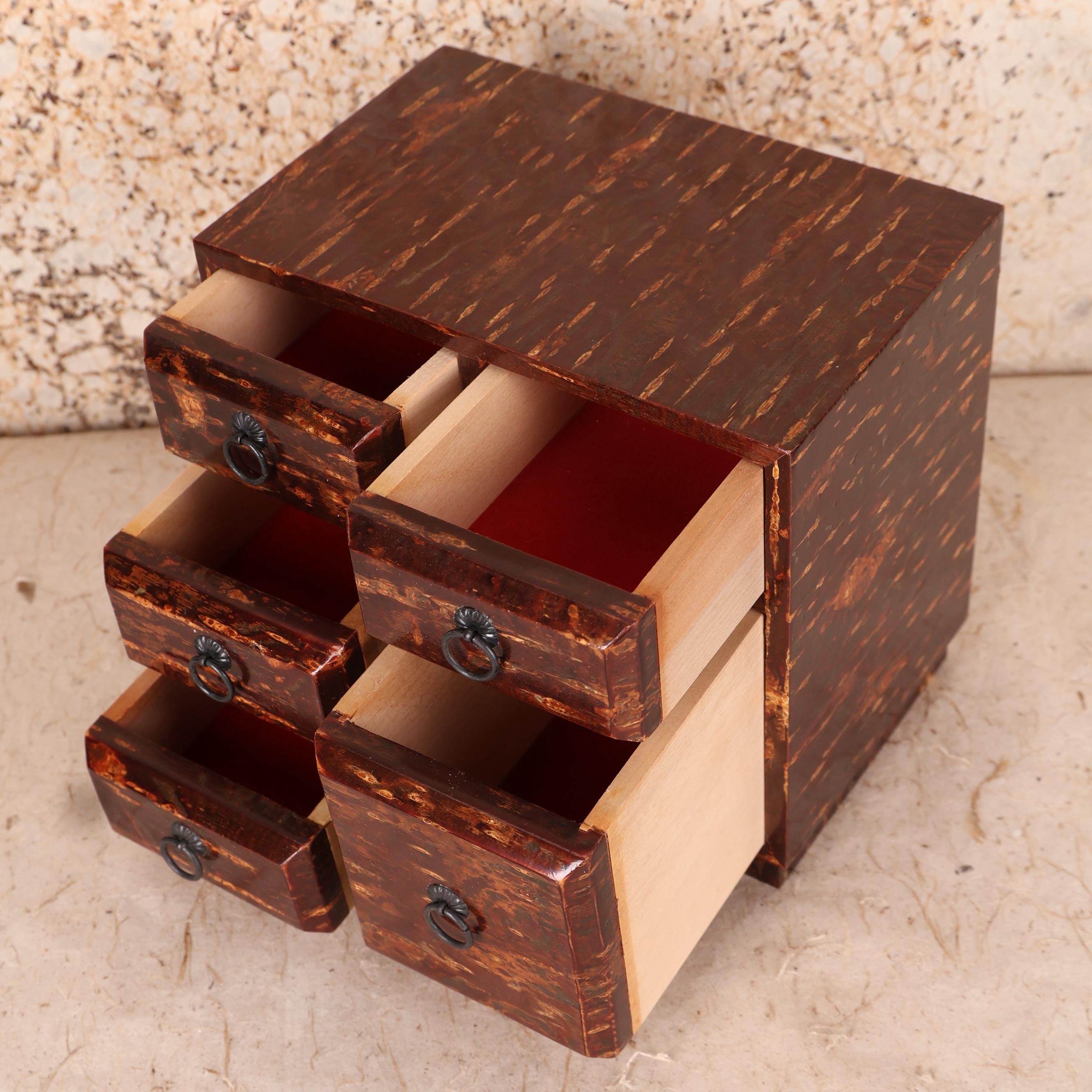 Japanese Sakura Bark Drawers Box (25S-742) - Etsy