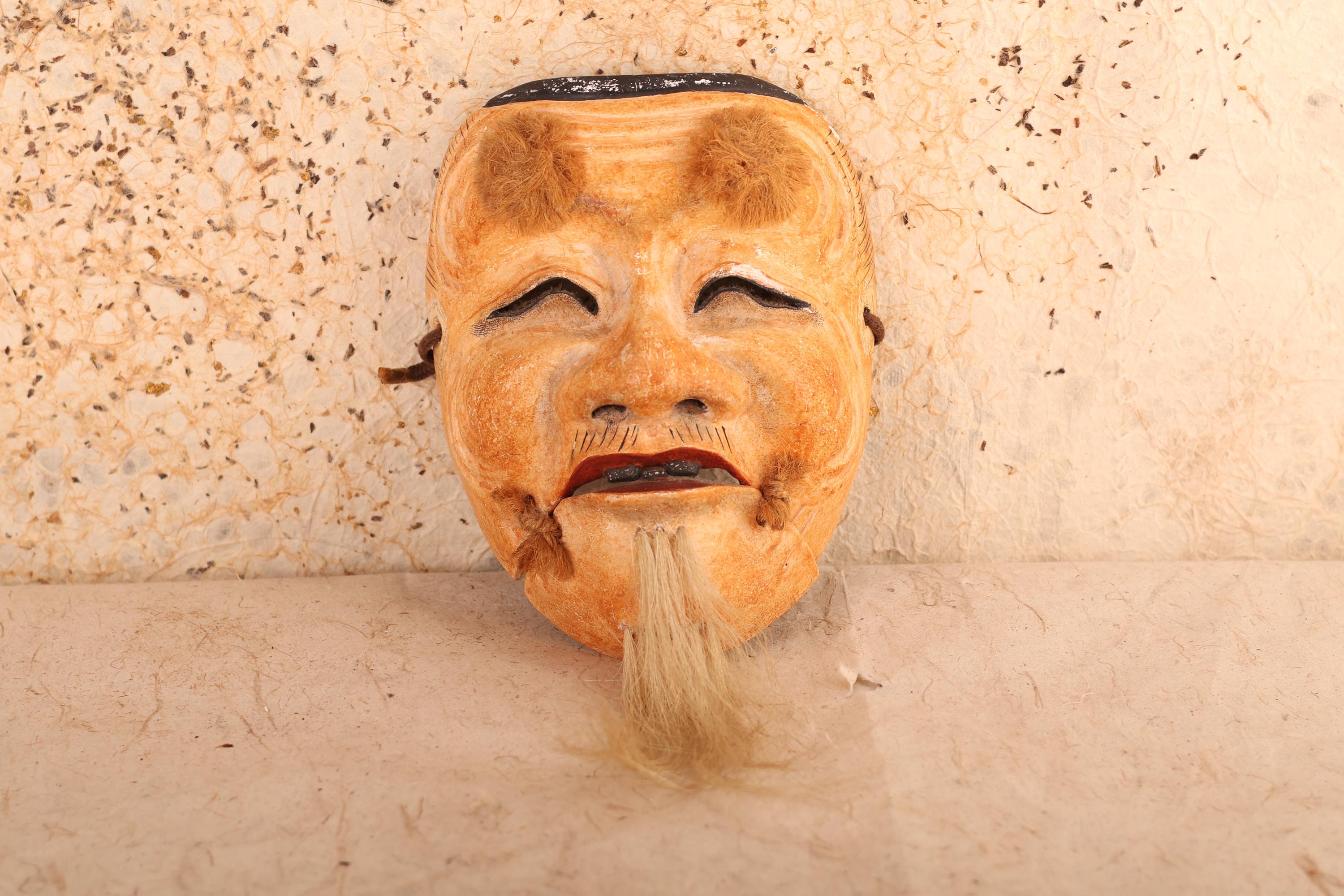 Buy Japanese Wooden Noh Mask Okina (24J-342-7) Online in India - Etsy