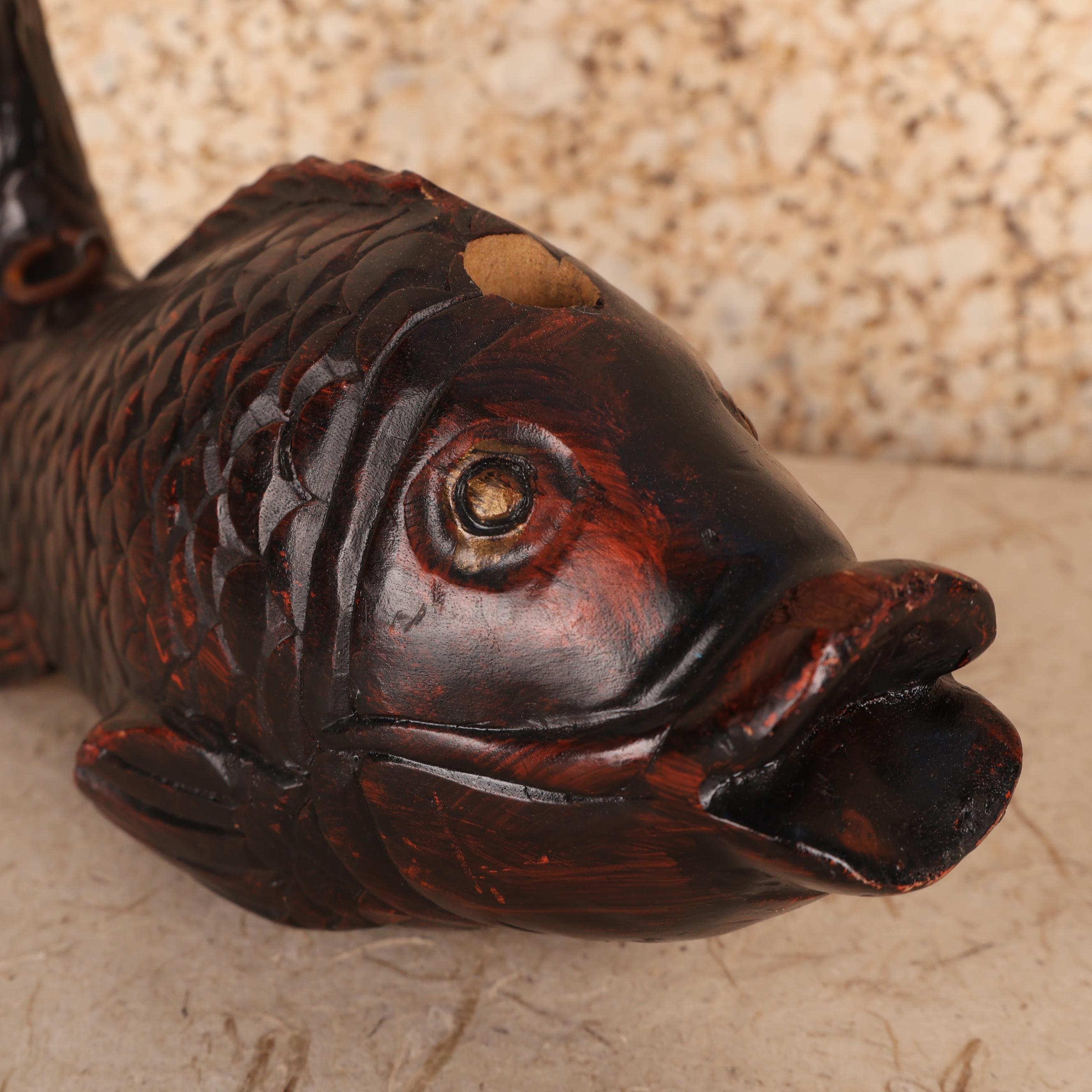 Vintage Japanese Wooden Koi Fish Yokogi (25D-252-2) - Etsy