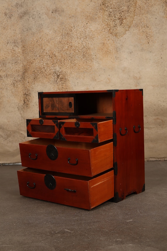 ヴィンテージ和箪笥　古物品　箪笥 ヴィンテージ和古箪笥 (24A-D1) - Etsy 日本