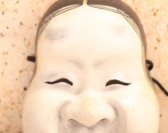 木製 おかめ　面　レトロ 木製 おかめ 面 レトロ