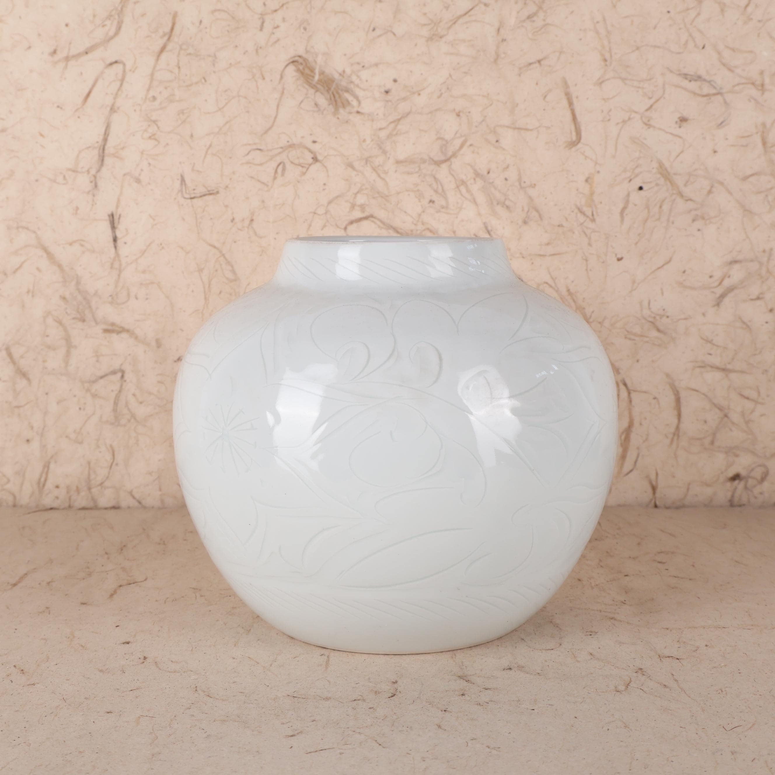 Vintage Japanese Porcelain Flower Vase - 1980s Showa Era (25D-080