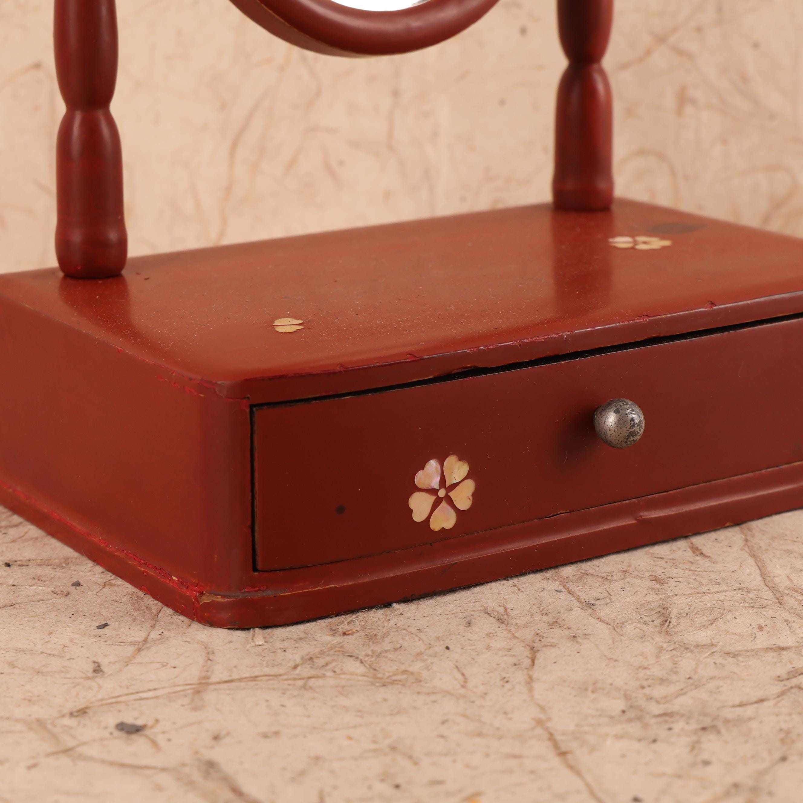 Vintage Japanese Small Kyodai Mirror - 1960s Showa Era (25D-405-3