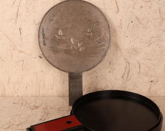 Vintage Japanese Red Lacquer Kyodai Mirror (25S-717) Detachable