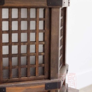 Japanese style lantern, made of solid fir wood. WL1 image 2