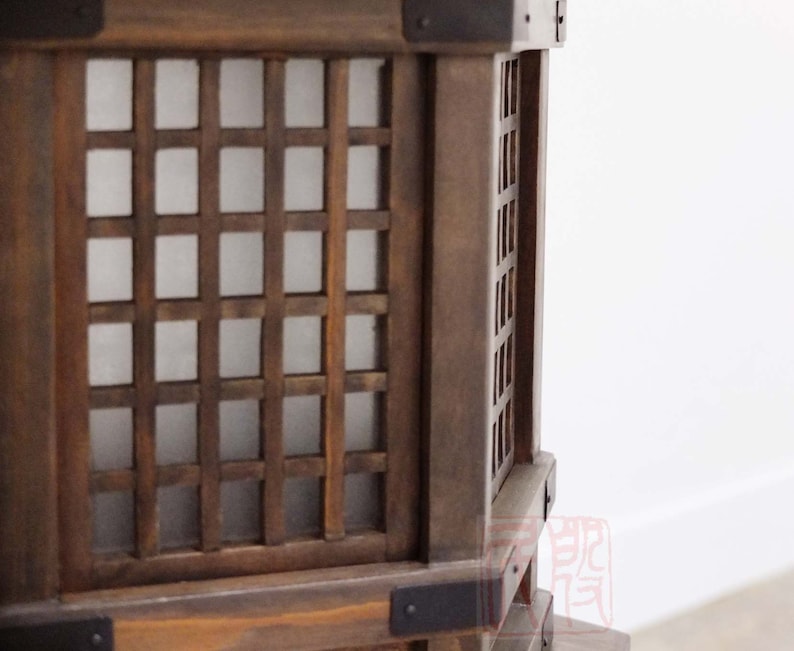 Japanese style lantern, made of solid fir wood. WL1 image 2