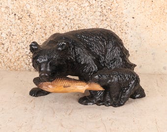 日本製木製アイヌ熊立像（24N-394-1） - Etsy 日本