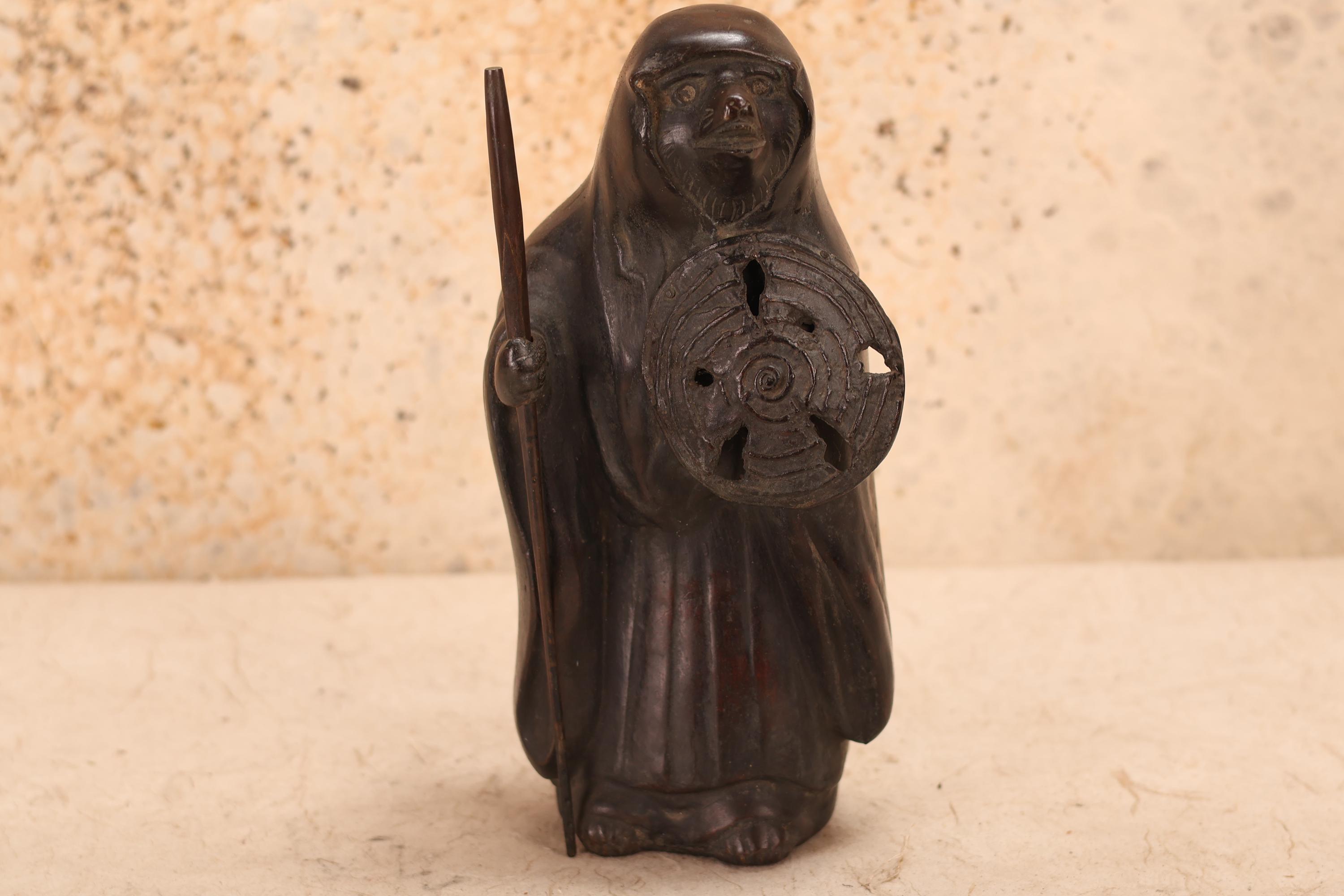 注目の Rare. Japanese Bronze(24j-366 Tanuki, Statue, Figurine Art タイヤ・ホイール