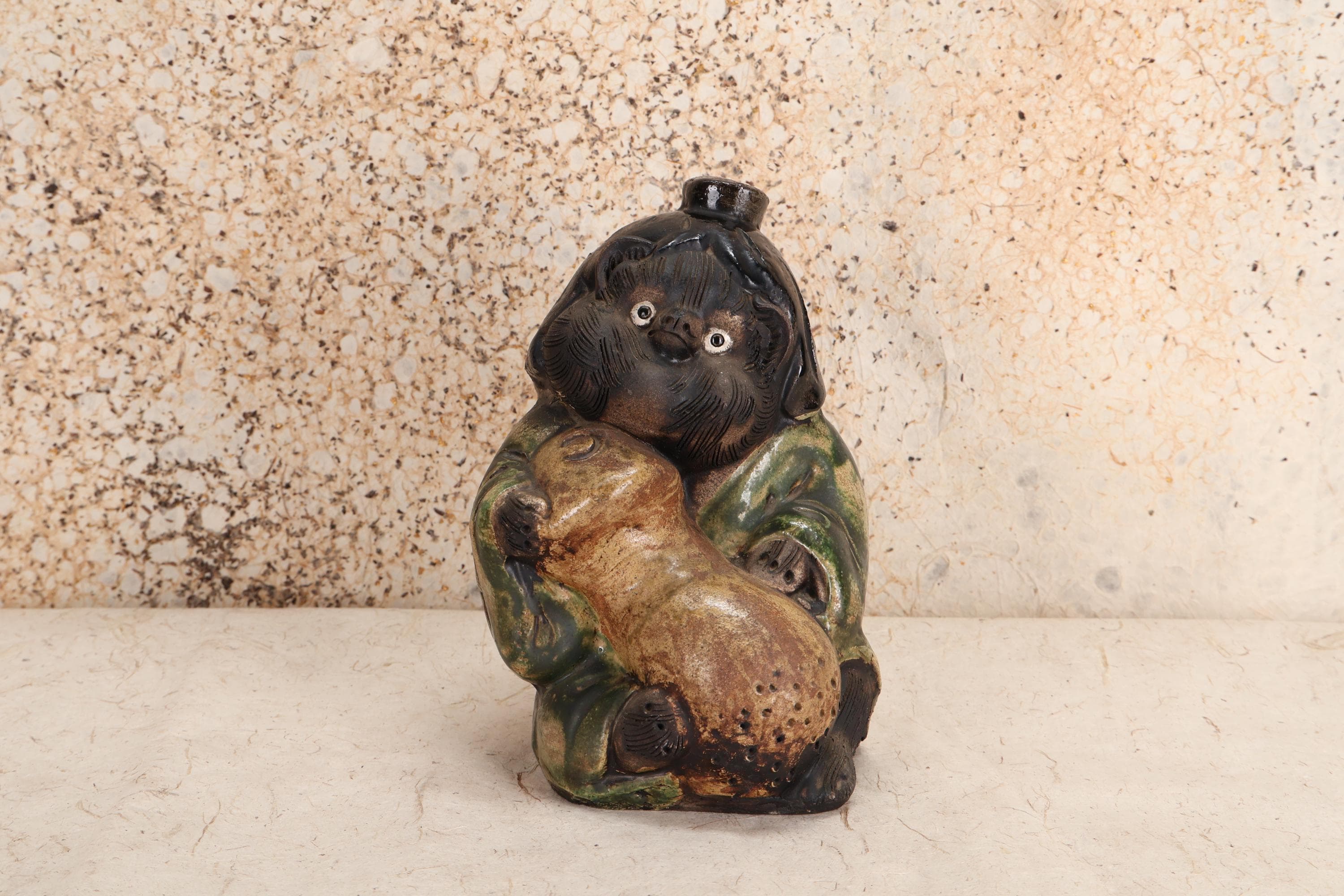 Vintage Japanese Raccoon (tanuki) Statue — 1950, Showa Era (SKU