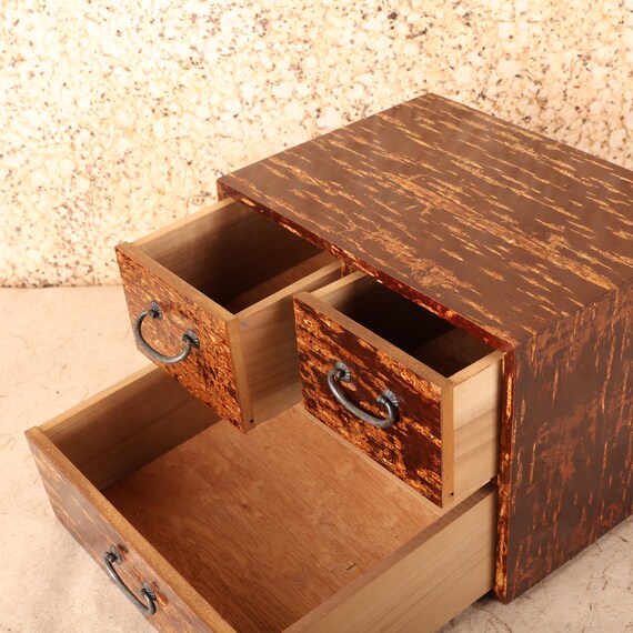 Vintage Japanese Kaba-zaiku Hikidashi Drawer, 1966 - 1989 (late