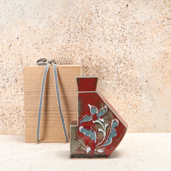 Vintage Japanese Flower Vase — Porcelain, 1980, Showa Era (SKU