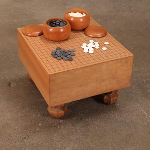 Japanese Go Board Go Ban Wood With Stones, Sugi Wood(24N-186)