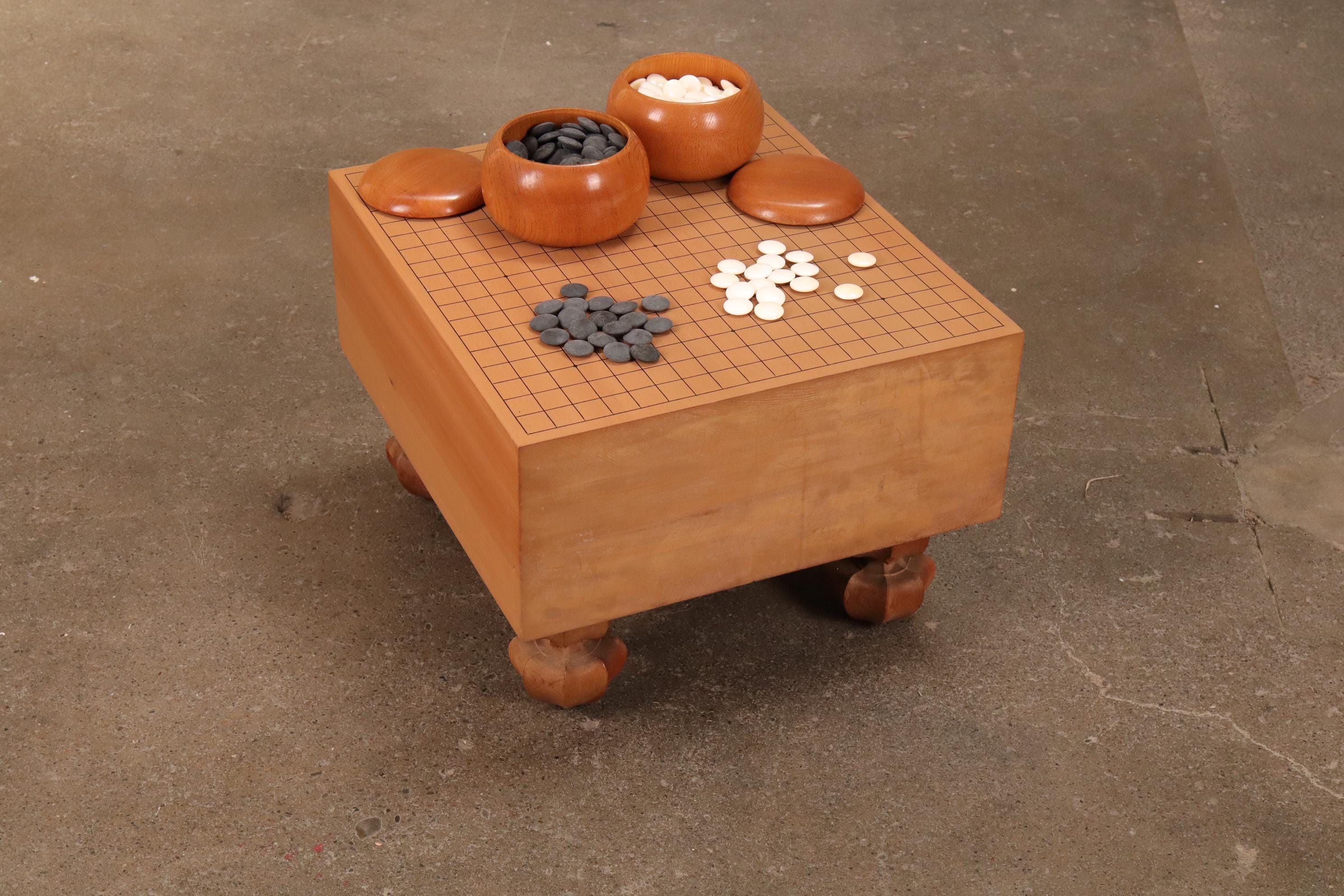 Japanese Sugi Wood Go Board Game Set With Stones - Etsy