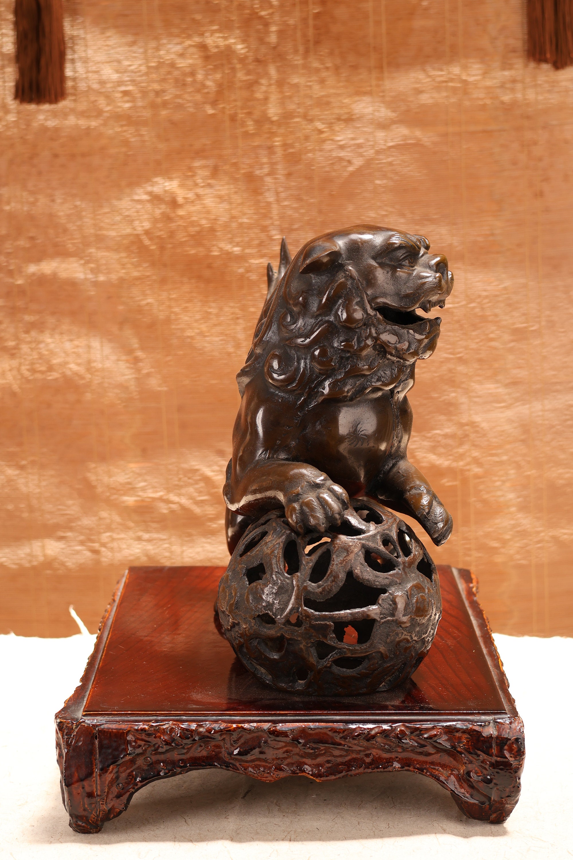 ブロンズ 獅子像 置物/ブロンズ像/タイの獅子/シンハ | 古道具 濵口商店