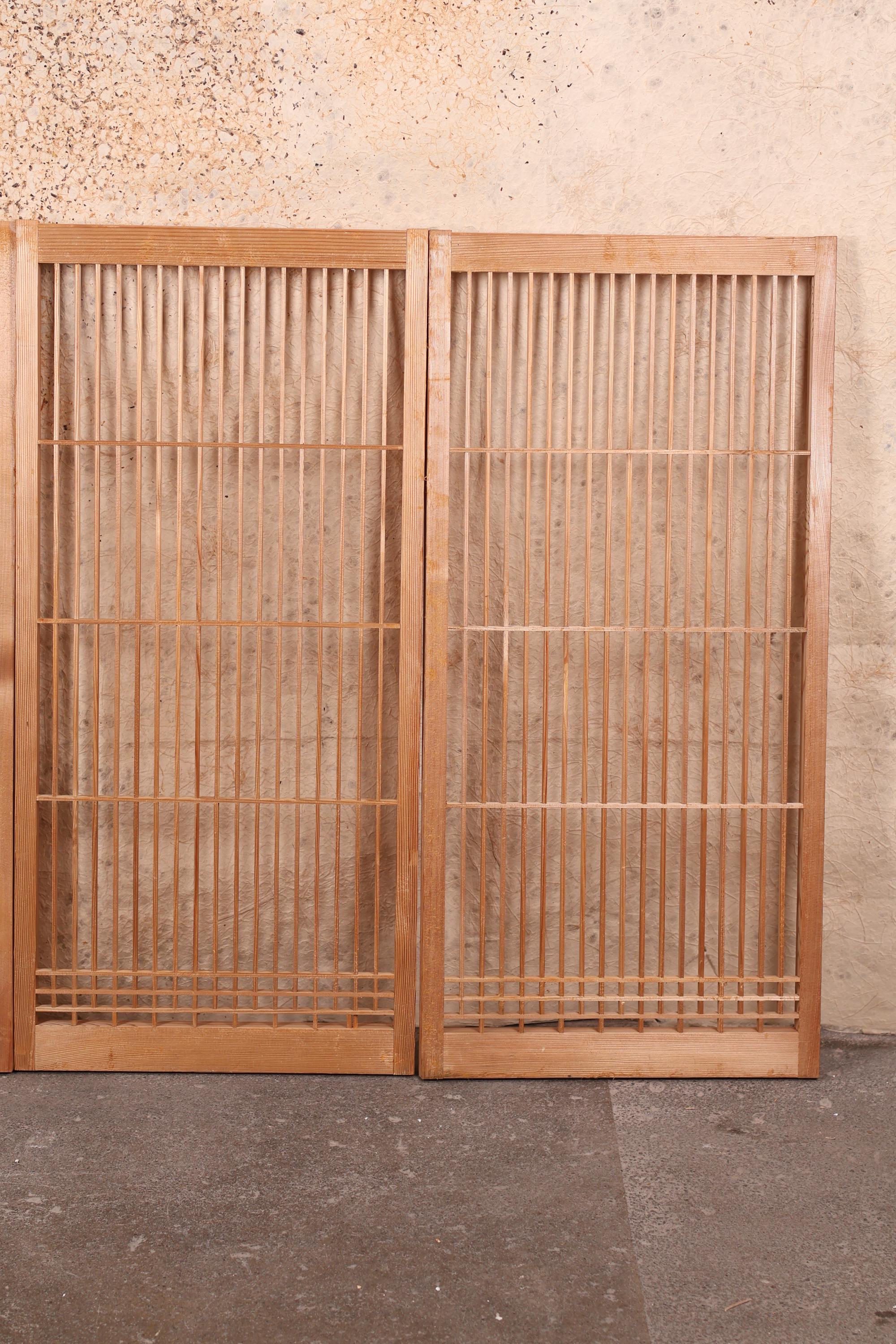 正規代理店 Panels, 4 Shoin Japanese Vintage Kumiko (24N Lattice Style 工芸品