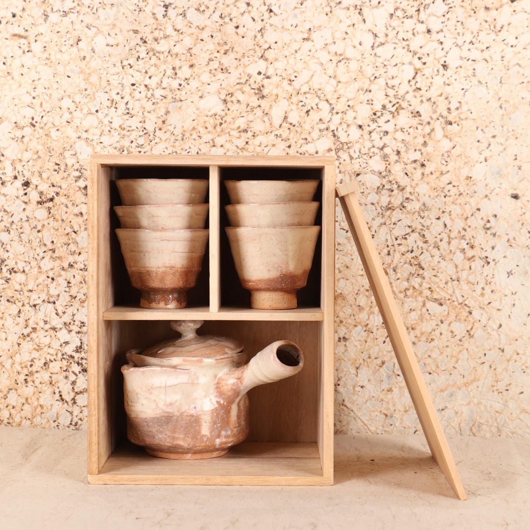 Vintage Japanese Sencha Tea Set – Hagi-yaki (萩焼) Bancha-ki (番茶器) (25M ...